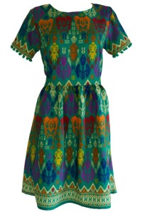 RR865 GO TO DRESS MINI TIMOR IKAT JADE